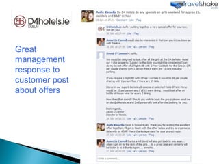 Great management response to customer post about offers 