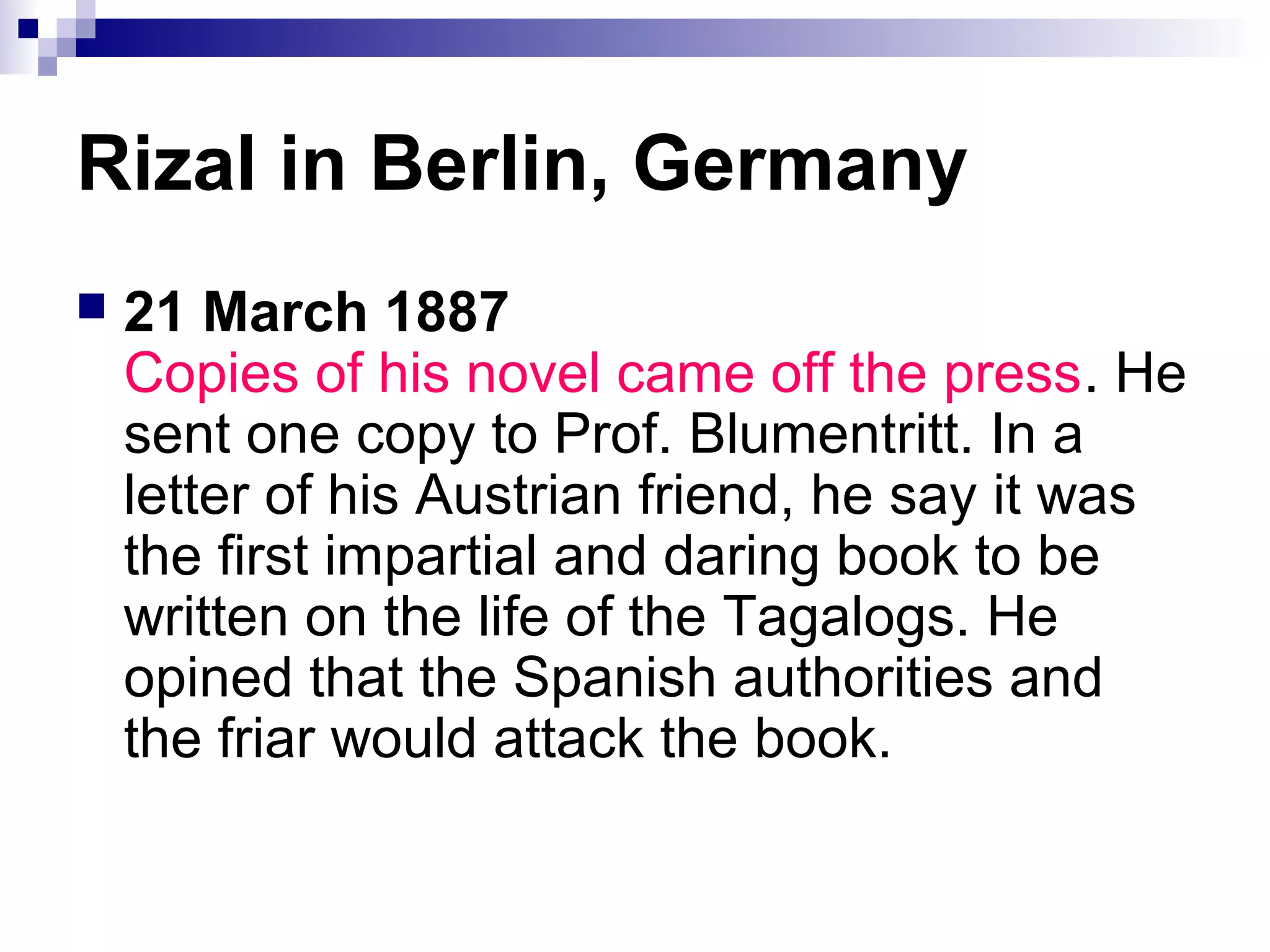 Travels of rizal (1) | PPT