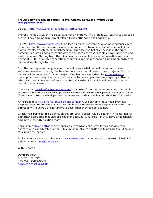 Write a letter to tours and travel agency picture