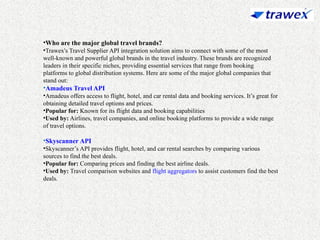 TRAVEL SUPPLIER API INTEGRATION | XML BOOKING ENGINE | PPTX
