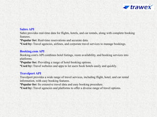 TRAVEL SUPPLIER API INTEGRATION | XML BOOKING ENGINE | PPTX