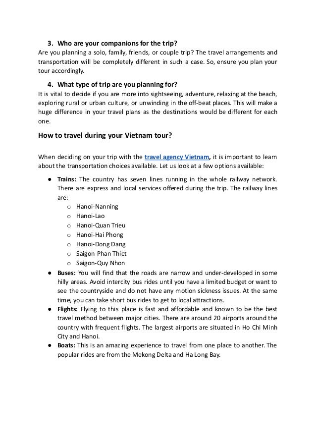 Travel to Vietnam How to Plan the Perfect Trip | PDF