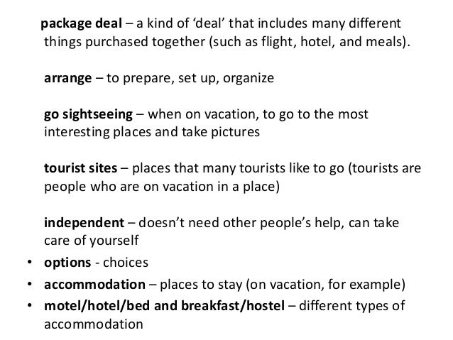 travel terminology pdf