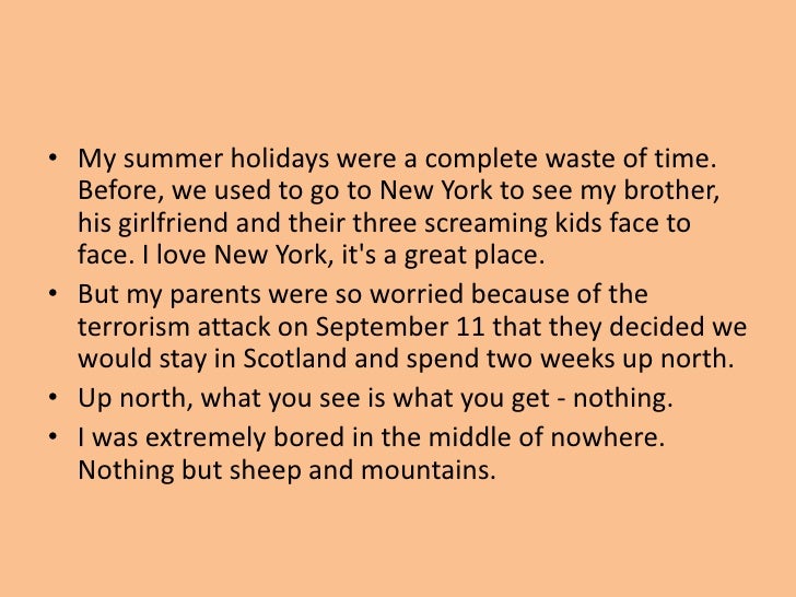 Essay of holiday trip