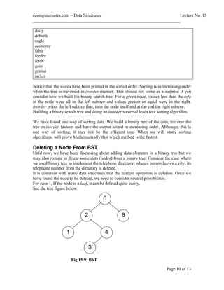 computer notes - Traversal of a binary tree | PDF