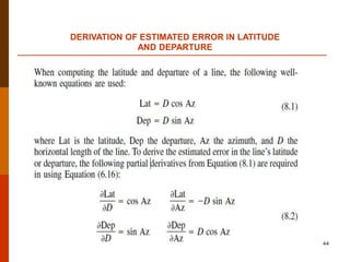 Distance Traverse Error TRAVERSE in land surveying and technique | PPT