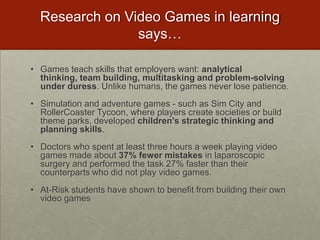 Search for “video game” skills