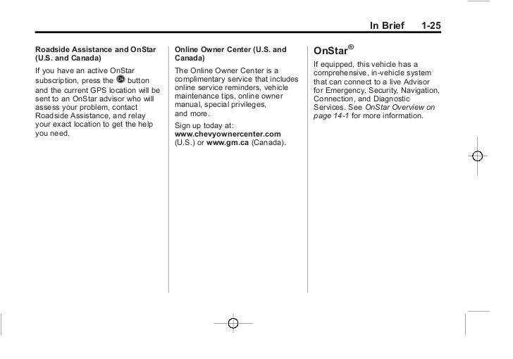 2012 Chevy Traverse Owners Manual