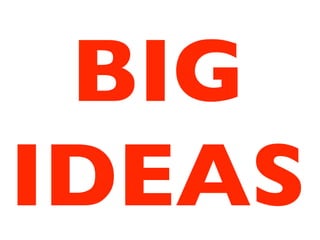 BIG
IDEAS
 