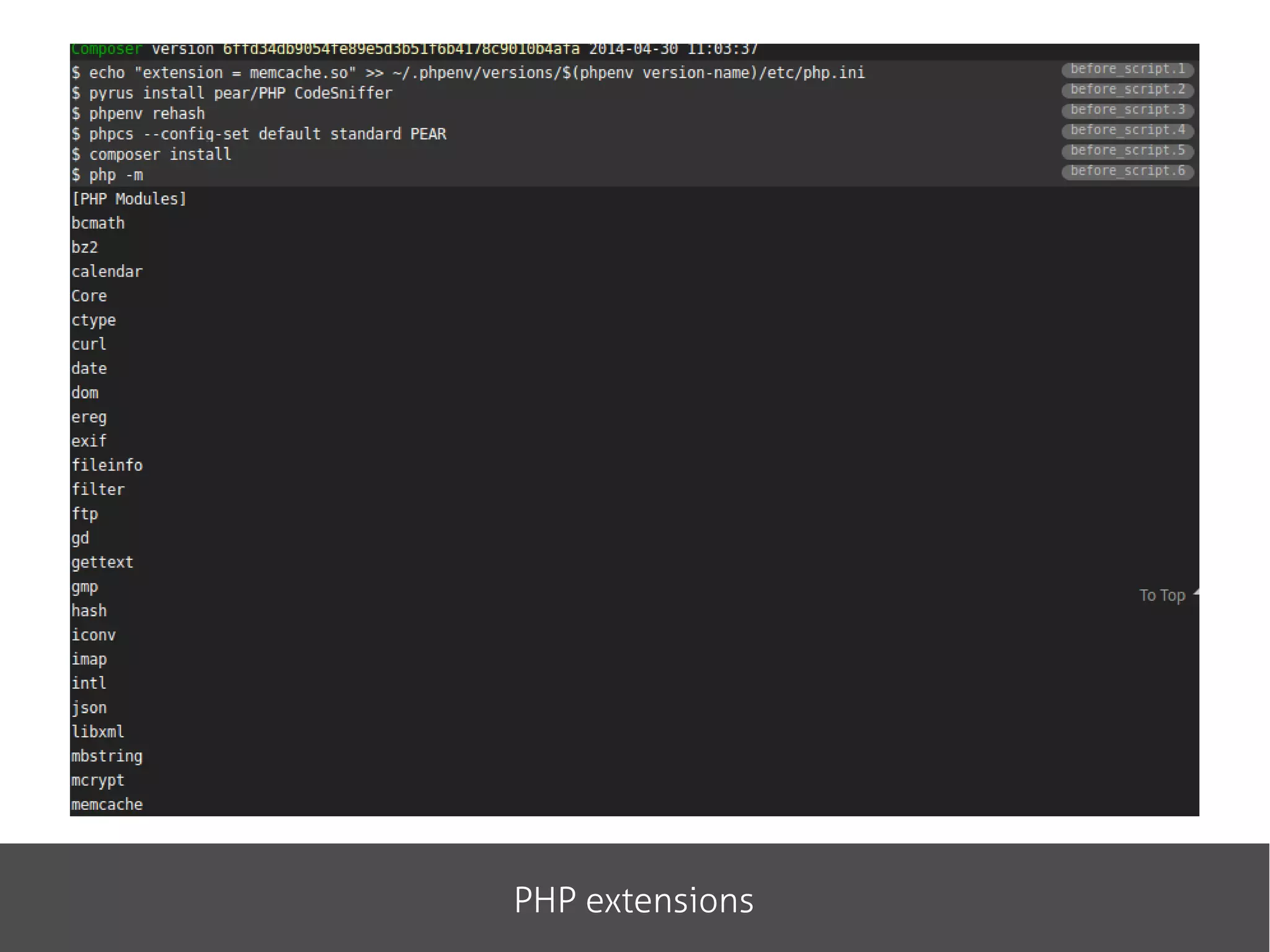 PHP extensions
 