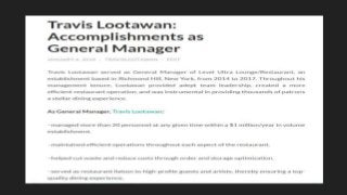 Important Things To Know About Travis Lootawan