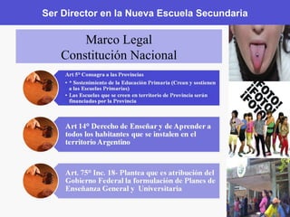 Ser Director en la Nueva Escuela Secundaria Marco Legal Constitución Nacional 