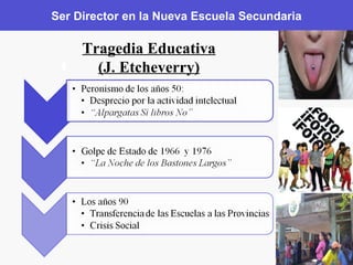 Ser Director en la Nueva Escuela Secundaria Tragedia Educativa (J. Etcheverry) 