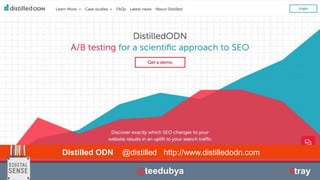 Distilled ODN @distilled http://www.distilledodn.com
@teedubya #tray
 