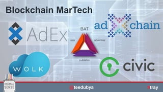 Blockchain MarTech
@teedubya #tray
 