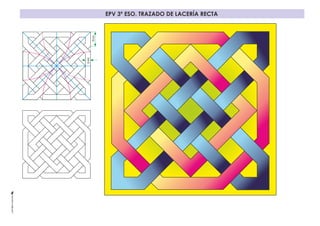 EPV 3º ESO. TRAZADO DE LACERÍA RECTA
16mm
6mm
 