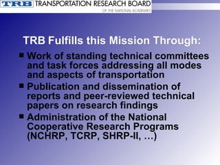 TRB Overivew 2006 | PPT