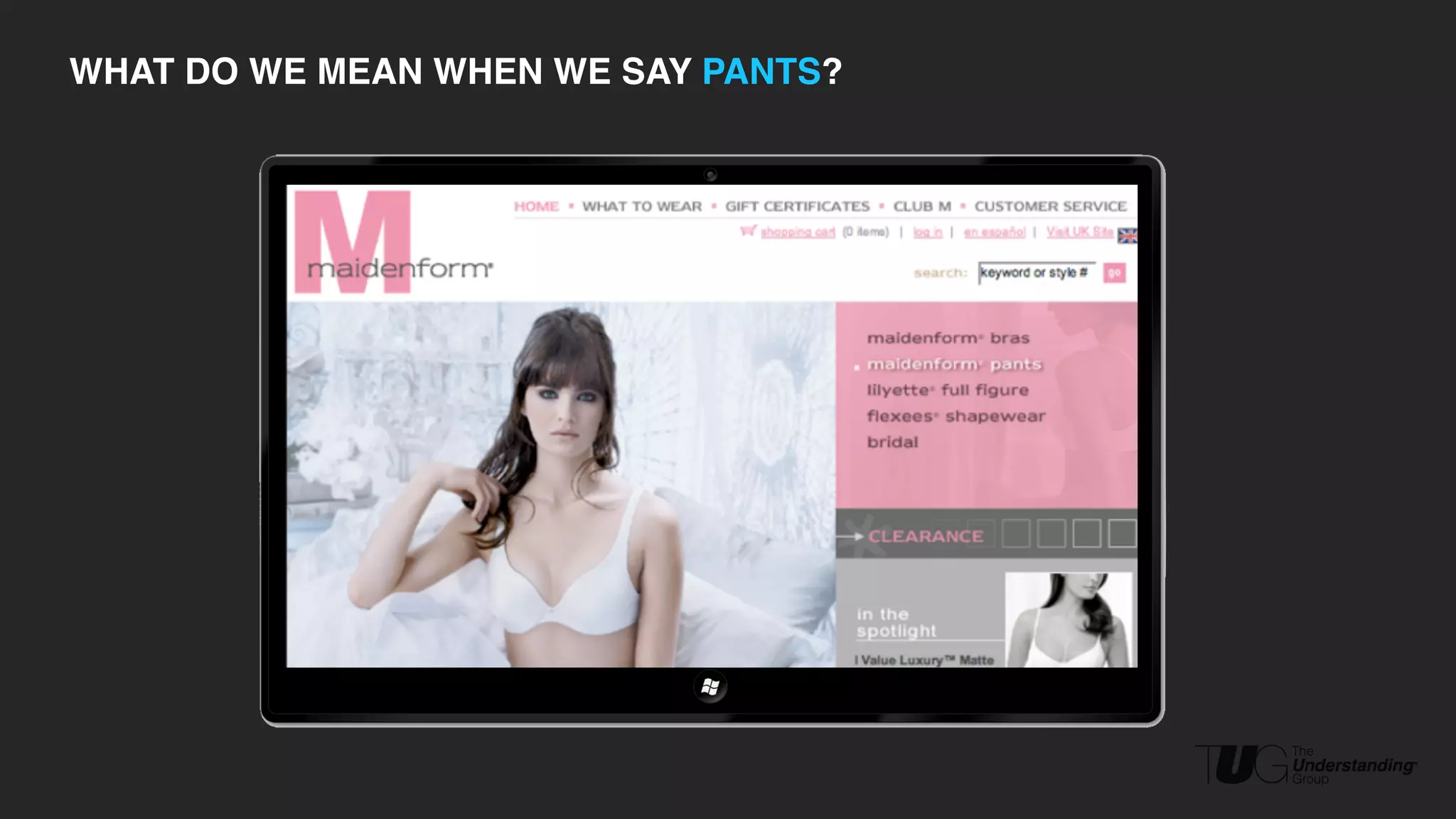 WHAT DO WE MEAN WHEN WE SAY PANTS? 
 