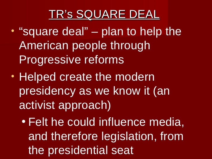 Teddy Roosevelt Square Deal Worksheet