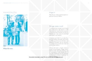 trends research center fashion trend report 2014 30macro > beautiful People
O que é?
Por que razão é cool?
WhatAli wore: estilo pessoal intemporal e se-
guido por dezenas de milhares.
1. O essencial deste exemplo é que ele ilustra
que a moda pode ser algo imposto e o estilo
conta com uma criação pessoal, um proces-
so que até incorpora elementos de moda, su-
blinhando que o mais comum dos indivíduos
pode tornar-se um Trendsetter.
2. Como no caso de Mr.Ali , um senhorTurco
de 83 anos, Médico reformado e pai de dezas-
sete filhos, que há dois anos atrás abriu a sua
alfaiataria na Alemanha e que usa, diariamen-
te,as roupas que faz ou outras que compra em
lojas de artigos militares.
3.O seu estilo único e elegante chamou a
atenção de uma fotógrafa e blogger especia-
lizada em moda e que criou, com ele e para
ele, uma página do tumblr chamada What Ali
Wore onde cada peça que ele veste é fotografa-
da diariamente – o mesmo é seguido por de-
zenas de milhares.
manifestações
http://www.khfioenvome.com
WhatAli wore
fonte
Documento licenciado a Joao PA com o email joao.peres@ayrww.com
 