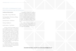 trends research center fashion trend report 2014 36macro > connection, convergence & ergonomics
estudo comparado das
mentalidades relacionadas
Tendências Relacionadas:
Future Onlife – Science OfTheTime
The IndustrialWeb /The Internet ofThings –
Science Of TheTime
Connected Society -TrendsActive
Clanning - BrainReserve
Social Commerce -Trend Hunter
A Science of the Time identifica mais do
que um padrão que podem ser relacionados
com a tendência Connection, Convergence &
Ergonomics. A Future Onlife, por exemplo,
retrata a passagem do mundo das coisas offline
para o mundo online. Com dispositivos cada
vez mais conectados, estamos presenciando a
entrada num universo cada vez mais Online.
EmThe IndustrialWeb /The Internet ofThin-
gs está explanada a aproximação da indústria
com a Internet, resultando em produtos e
serviços mais inteligentes, como a impressora
3D, e mais democráticos.
O padrão indentificado pela TrendsActi-
ve – Connected Society – relaciona-se sobretudo
com a mudança de hábitos e comportamentos
devido a esta conexão global.
A BrainReserve aborda esta Tendência
pelo lado da junção de pessoas em grupos
com gostos e interesses semelhantes, e o facto
dessas pessoas não terem que ser da mesma
área de residência/trabalho, ou seja, no mes-
mo grupo há indivíduos de diferentes partes
do mundo, com diferentes culturas e estilos
de vida, mas que têm entre eles interesses co-
muns.
Já a Social Commerce sugerida pela
Trend Hunter revela as influências do Social
Media/E-commerce de uma forma que incenti-
va a compra em comunidade.
Documento licenciado a Joao PA com o email joao.peres@ayrww.com
 