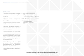 trends research center fashion trend report 2014 56macro > from revolution to action and demand
insights
1.As pessoas cansaram-se de ser manipuladas
por quem está no poder – sejam eles políticos
ou empresas;
2. As pessoas cansaram-se de pequenas no-
tas de rodapé;
3.As pessoas cansaram-se de serem pressiona-
das e de serem deixadas sem opções;
4. As pessoas não suportam a arrogância, a
inércia, a ganância e a corrupção dos seus su-
periores hierárquicos;
5.As pessoas querem que a sua voz seja ouvida;
6. Esta Tendência acabou por se estabelecer
numa nova mentalidade de Revolução, na ne-
cessidade de mudar os conceitos mais básicos
das infraestruturas económicas, políticas e so-
ciais da nossa Sociedade;
7.Todavia, hoje as pessoas Reclamam AÇÃO
em benefício do coletivo; transparência nas
ações dos seus líderes e mais poder para in-
fluenciarem as suas próprias vidas.
8. EstaTendência está mais do que presente –
e vai durar.
9. Matriz: tendências de aceleração:
> Empowerment;
> Connection,Convergence & Ergonomics.
10. Uma Tendência para segurança e reistên-
cia do processo:
> Um mundo melhor;
>Autoridade comprovada;
> Status.
Documento licenciado a Joao PA com o email joao.peres@ayrww.com
 