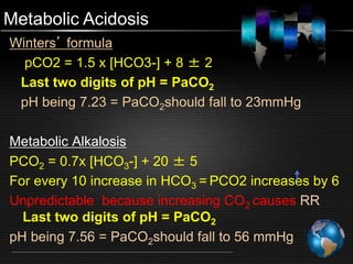Winters Formula Algorith arteial blood gas analysis 2019 | PPT