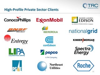 High-Profile Private Sector Clients

10

 