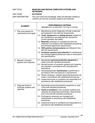 Tr computer systems servicing nc ii | PDF