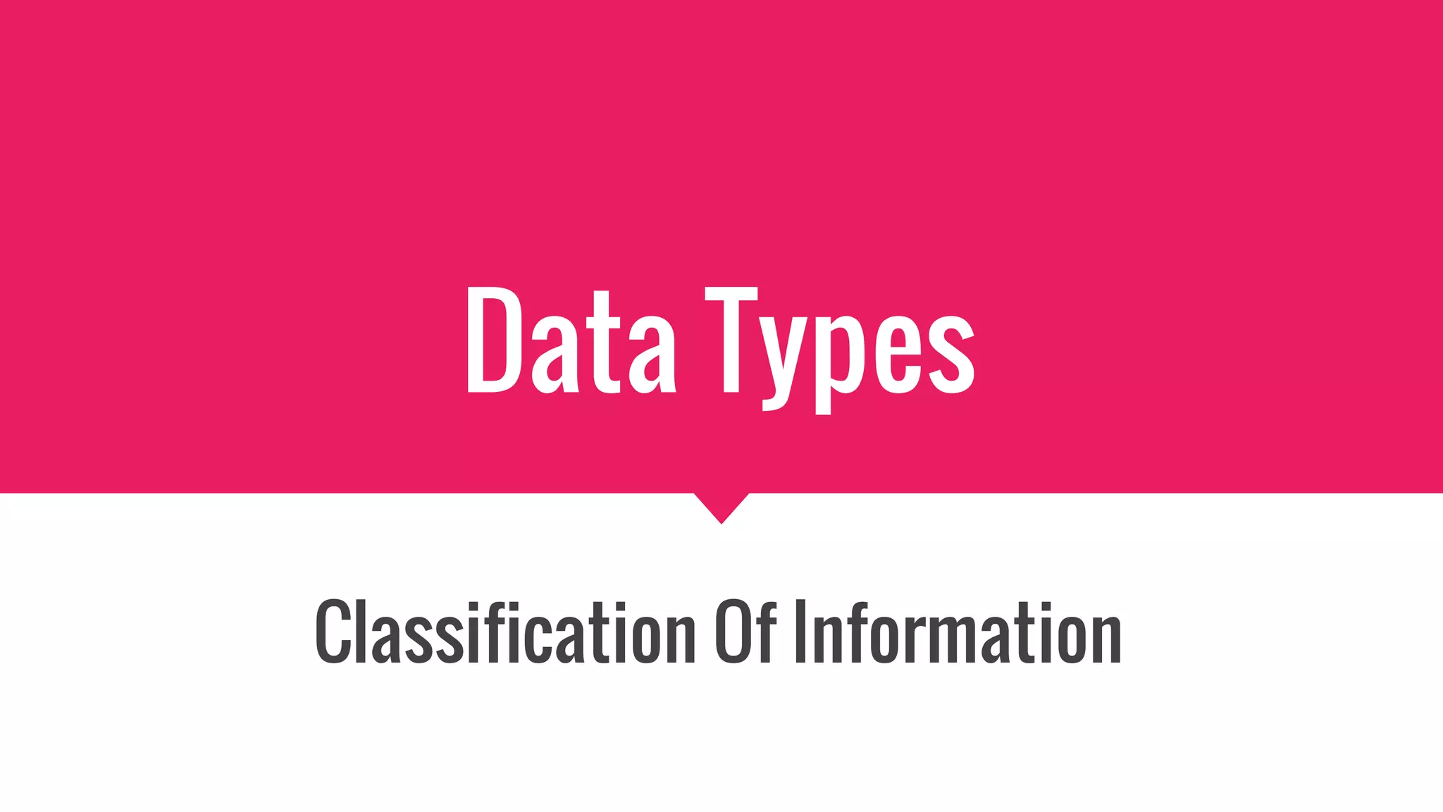 Data Types | PPTX