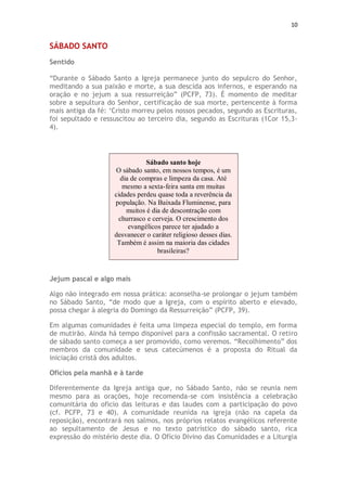 Tríduo pascal - indicações litúrgico-pastorais | PDF