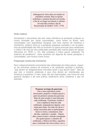 Tríduo pascal - indicações litúrgico-pastorais | PDF