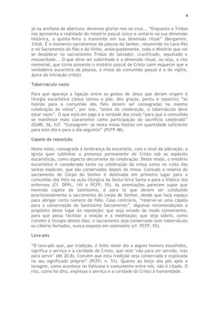 Tríduo pascal - indicações litúrgico-pastorais | PDF