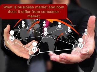 What is business market and how
does it differ from consumer
market
 