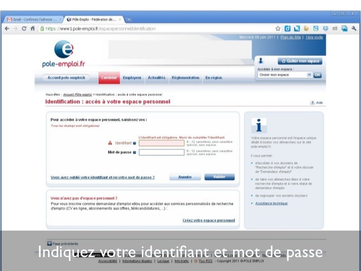 Pole-emploi.fr mon compte personnel