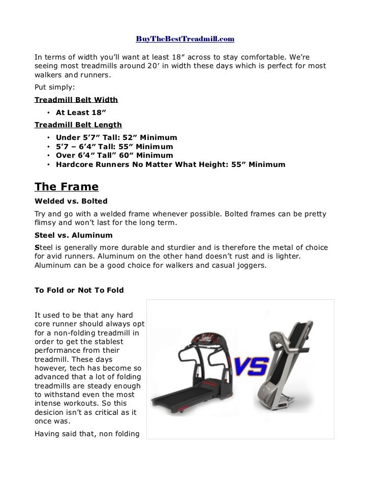 Treadmill Buying Guide