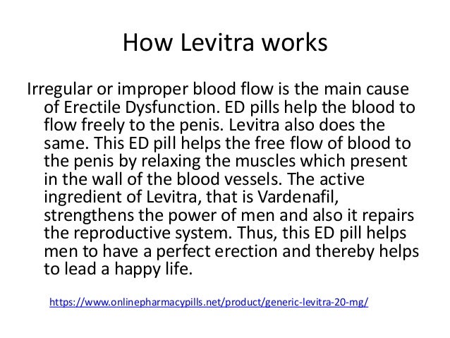 tread your ed by taking levitra how levitra works