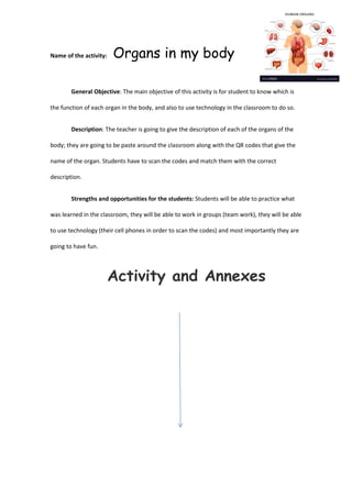 Treasure hunt activity (organs of the body) | PDF