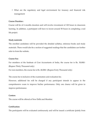 Financial Risk Management Course Pdf Treasury and-financial-risk-management | PDF