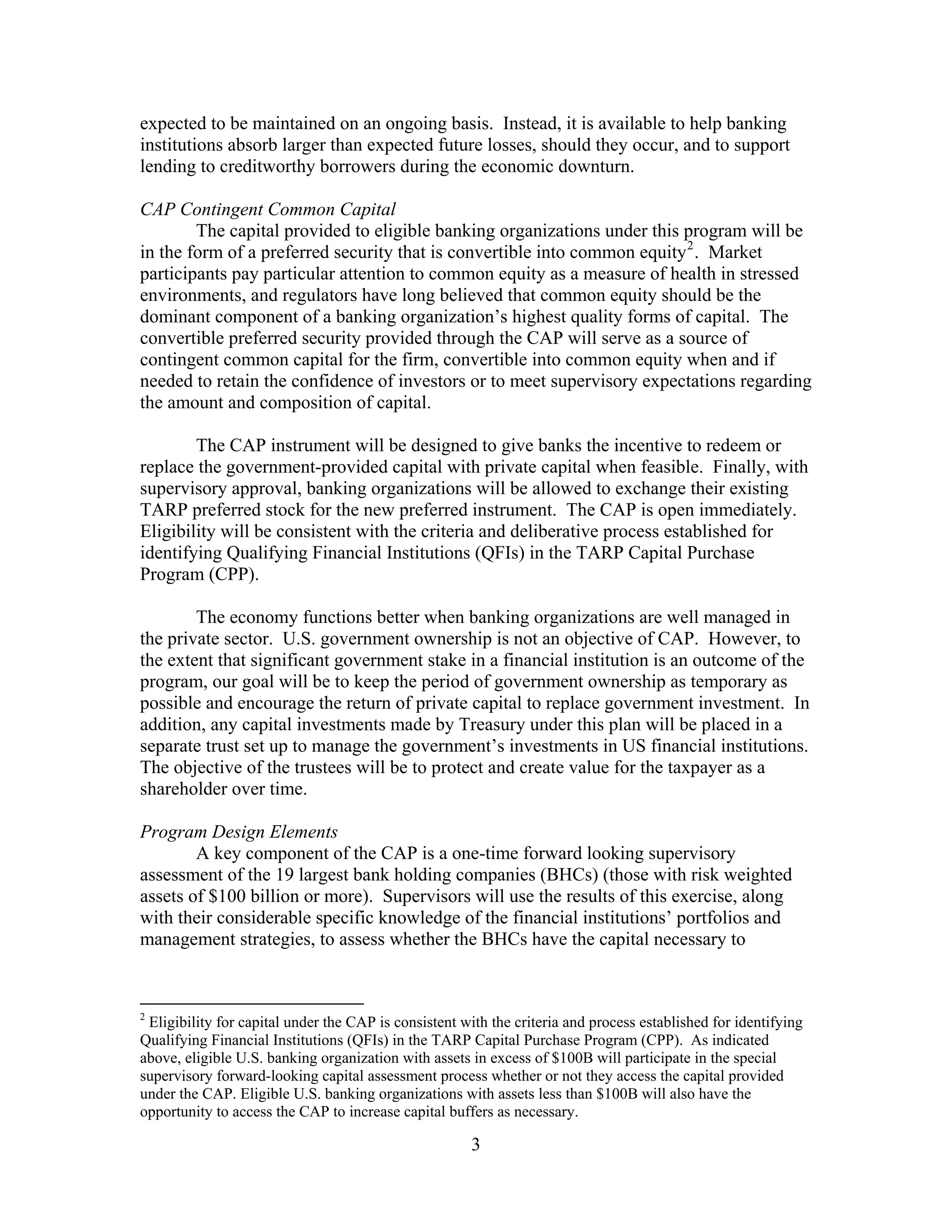 Treasury White Paper 02 2009