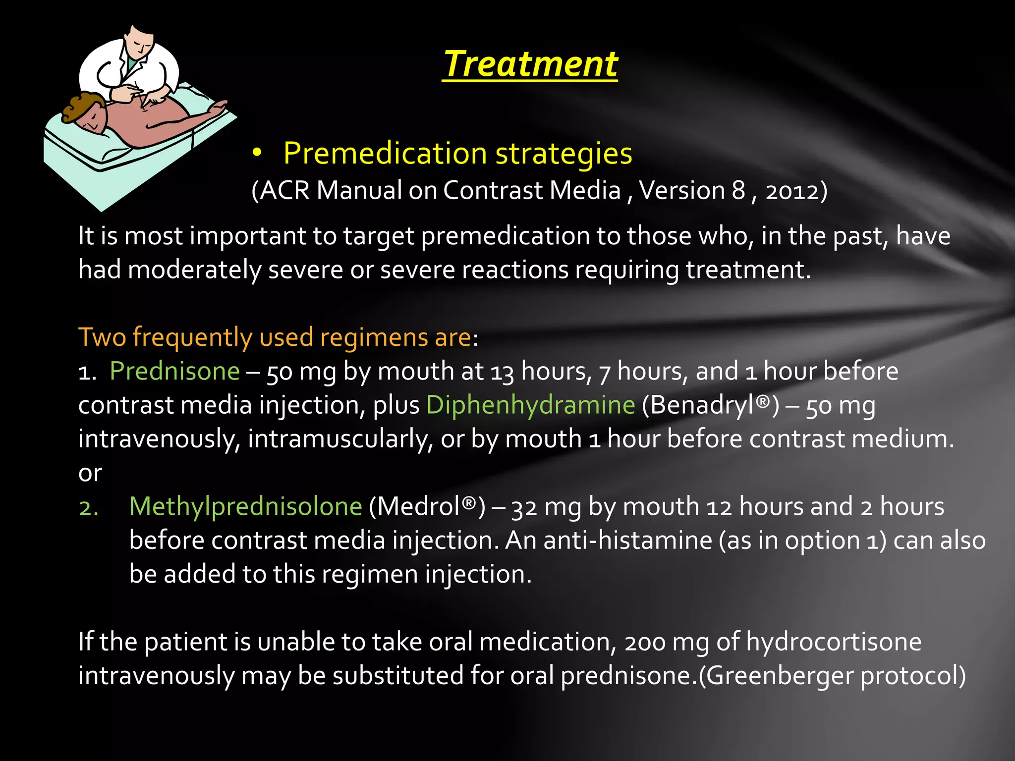 Treat. contrast reaction | PPT