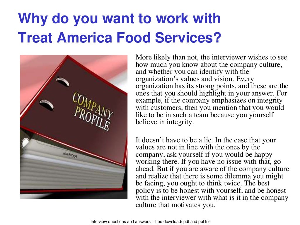 Treat america food services interview questions and answers