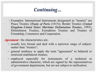 Treaty Instruments Treaties And Its Nuts and Bolts | PPTX