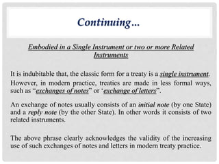 Treaty Instruments Treaties And Its Nuts and Bolts | PPTX