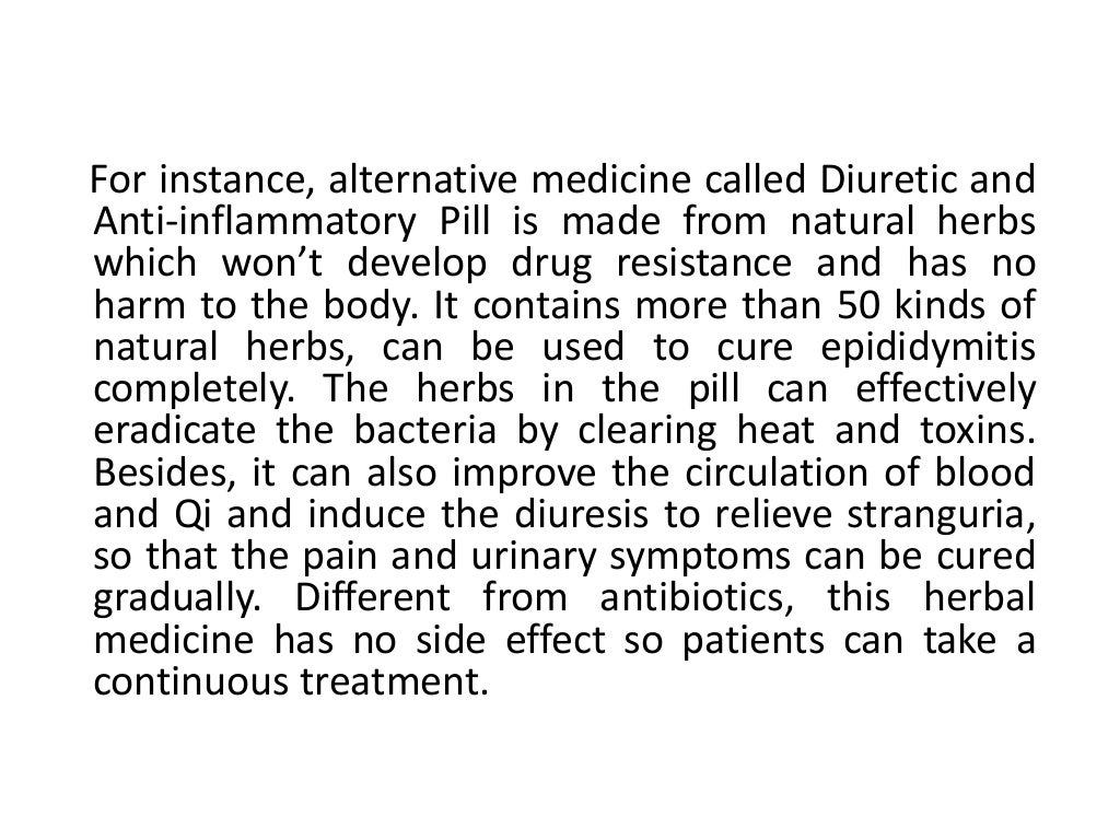 Treating chronic epididymitis fully with alternative medicine