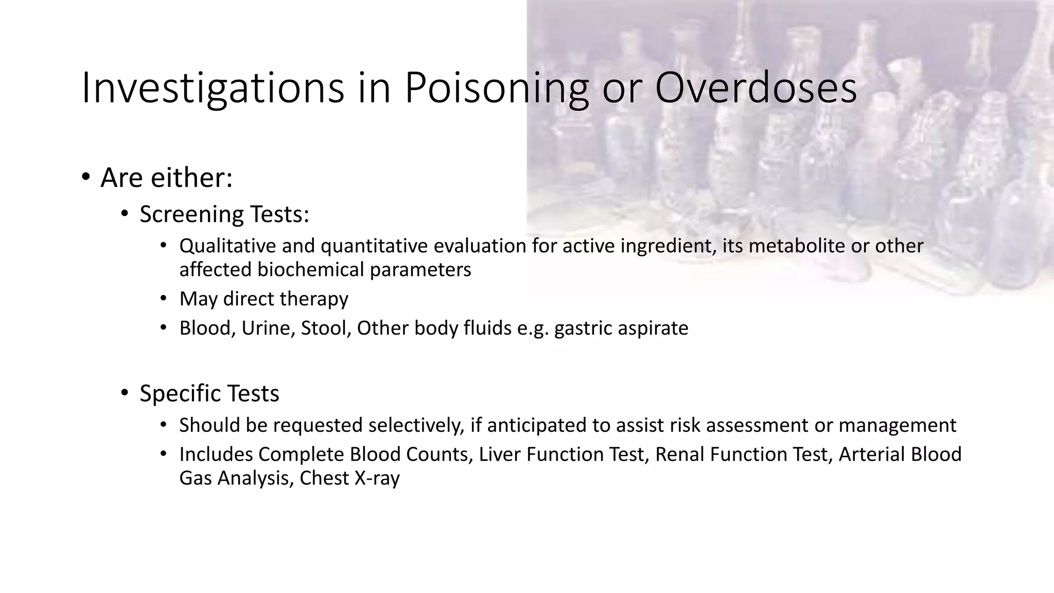 Treating poison and overdose overview | PPTX