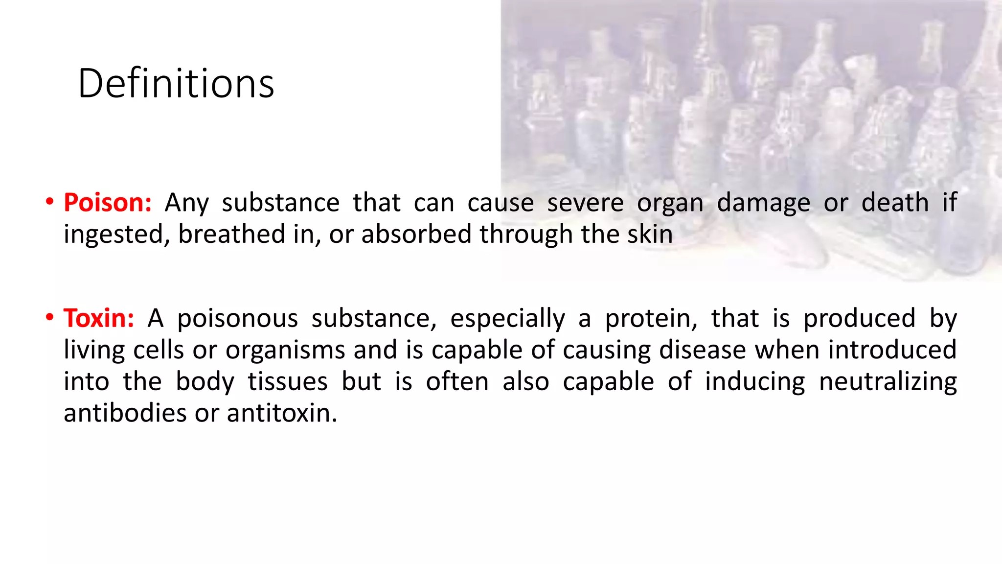 Treating poison and overdose overview | PPTX