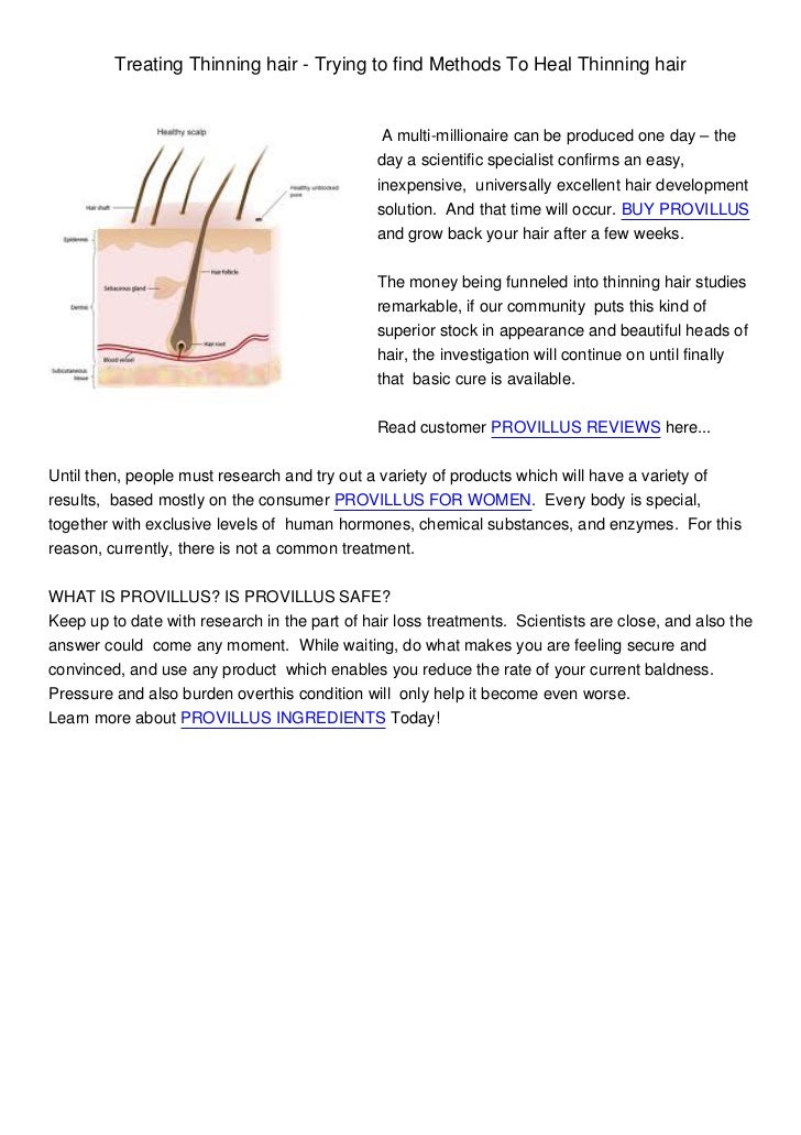 Treating Thinning Hair Methods To Heal Thinning Hair