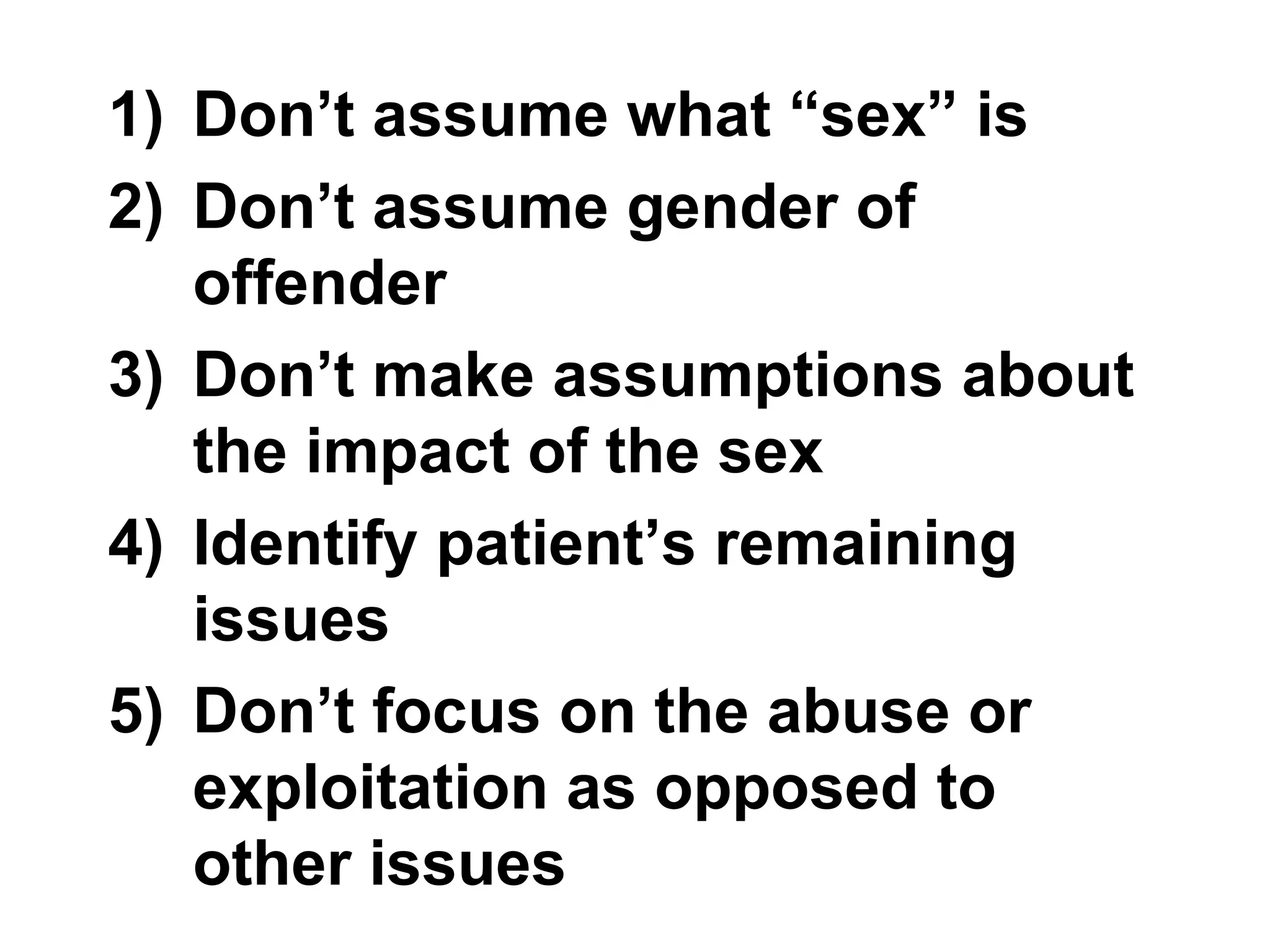 Treating Victims of Sexual Abuse or Sexual Exploitation | PPT