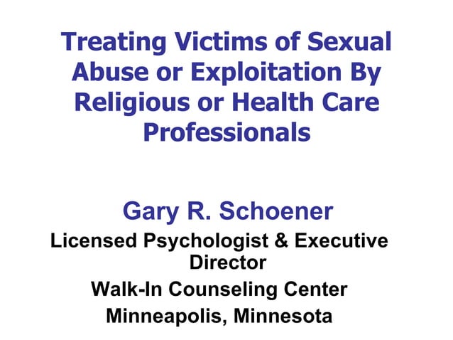 Treating Victims of Sexual Abuse or Sexual Exploitation | PPT
